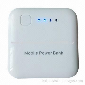 Power Bank with 2,000mAh Capacity, Lithium Polymer Battery, 4 Level Power Indicators, LED Torch